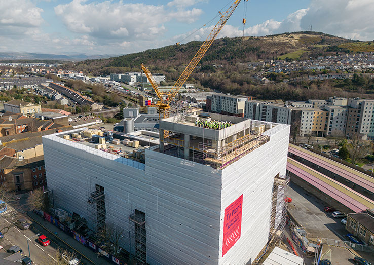 Topping Out At Ty Nant